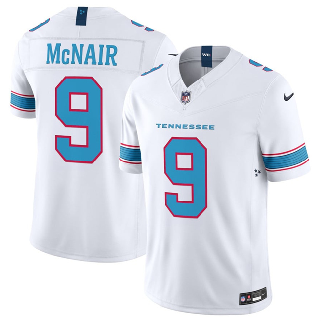 Men's White Tennessee Titans #9 Steve McNair 2026 F.U.S.E. Vapor Limited Stitched Football Jersey